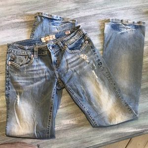 MEK Denim Bootcut Low Rise Denim Jeans